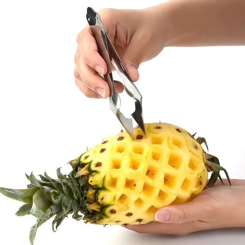 Stainless Steel Pineapple Slicer & Seed Remover Clip – Kitchen Tool