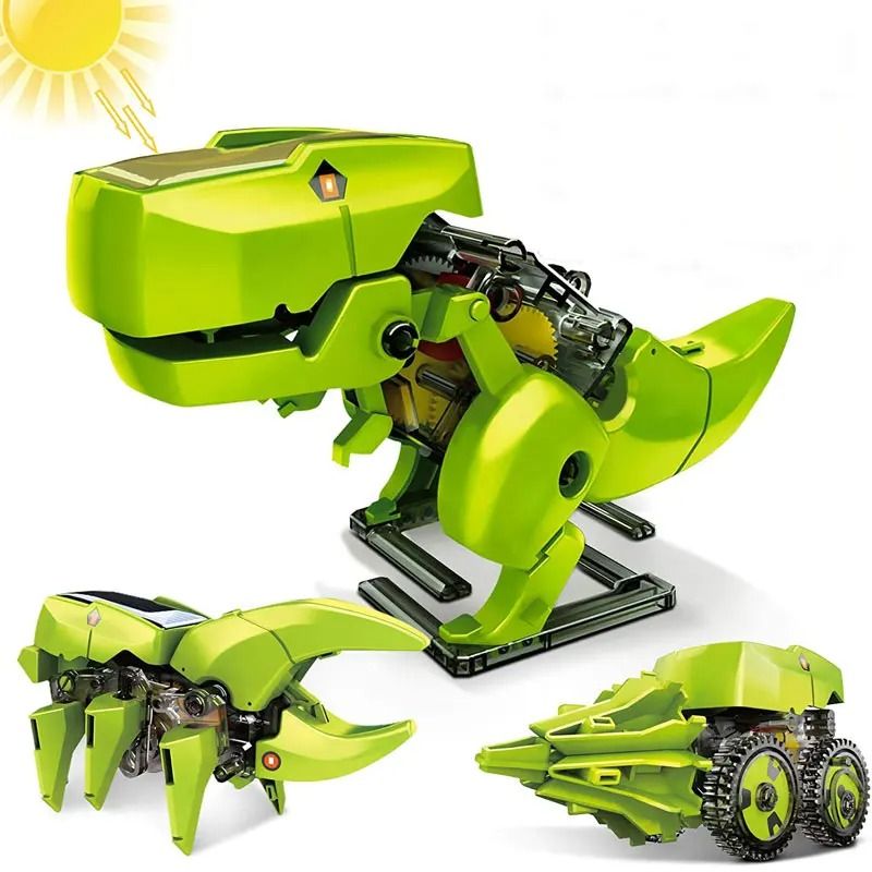 Kids Dinosaur Solar Powered STEM DIY Robot Car Toy