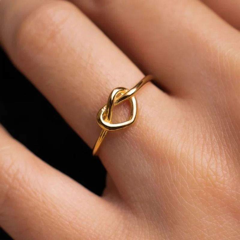 Stainless Steel Heart Couple Ring
