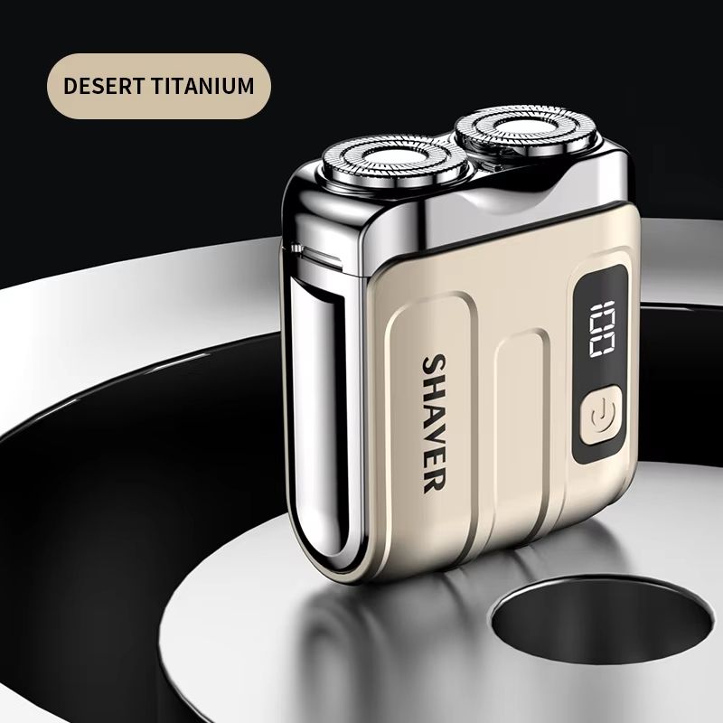 Mini Electric Smart Shaver with Digital Display – Dual Blade Rechargeable Beard Trimmer