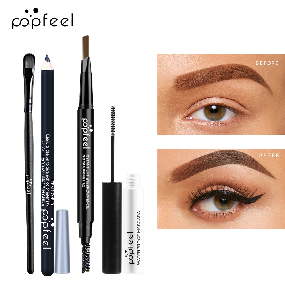 Eye Makeup Kit, Mascara, Eyeliner, Eyeshadow Palette & Eyebrow Pencil All in One Set