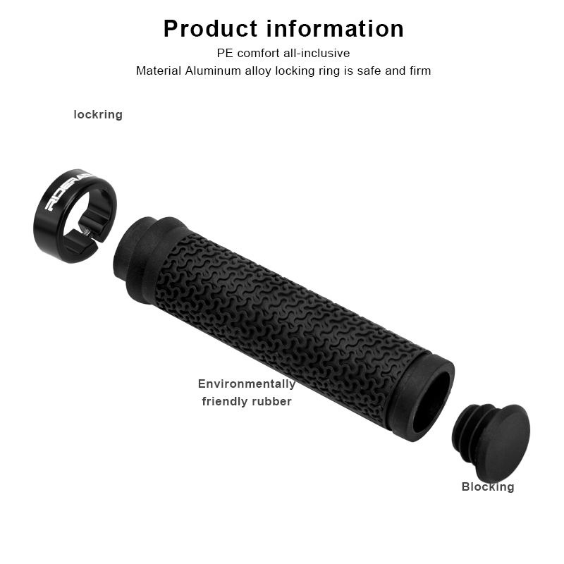 Premium MTB Bicycle Handlebar Grips Soft Non-Slip Rubber Locking Cover