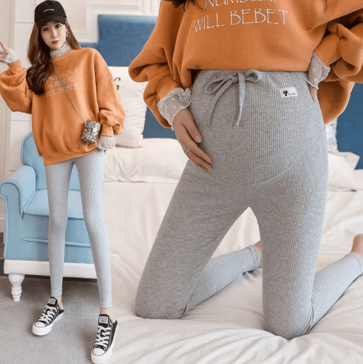 Pregnant Woman Adjustable Big Size Leggings New Maternity Pants Pregnancy Thin Soft Cotton High Waist Clothes