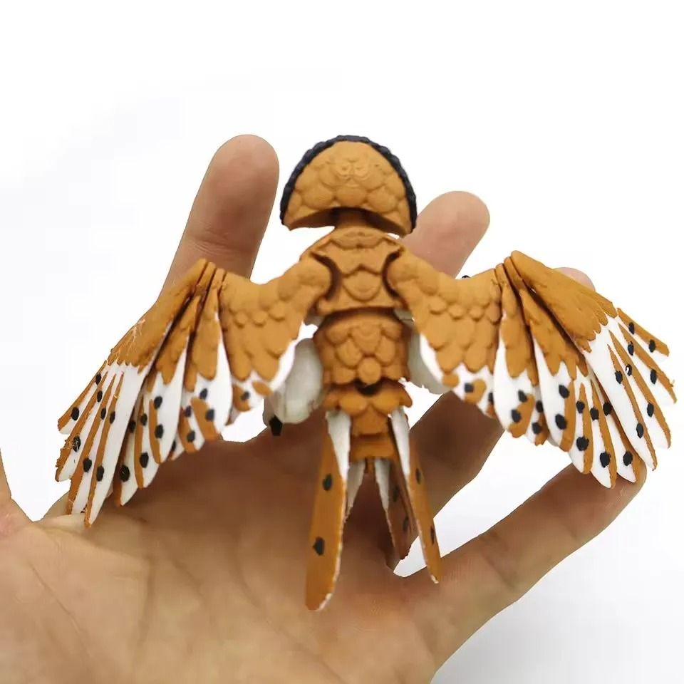 3D Printed Articulated Eagle Simulation Figurine