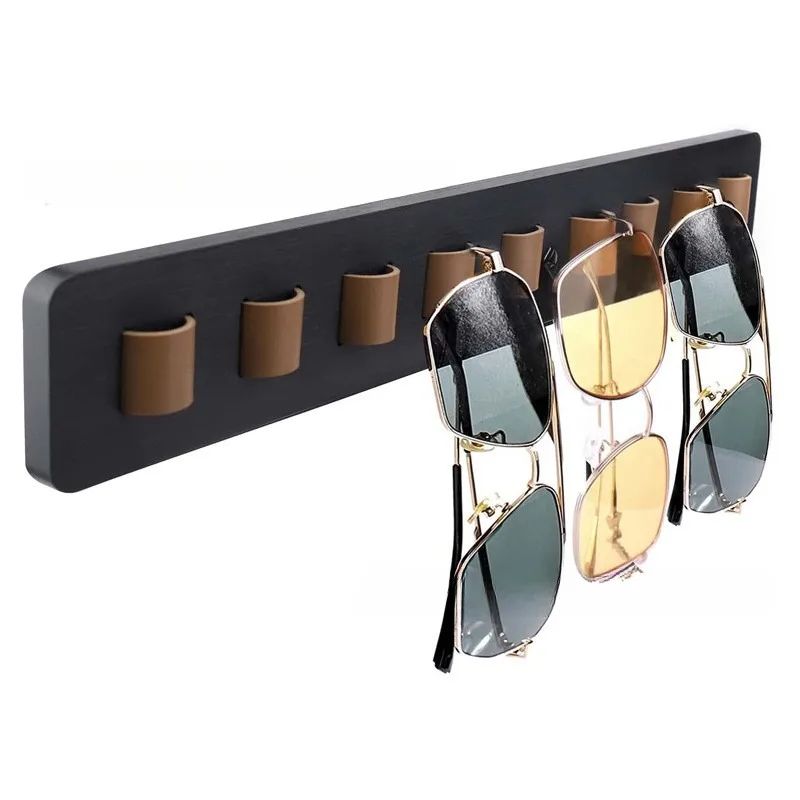 Wooden Wall Mounted Eyeglass Storage Rack Sunglasses Holder
