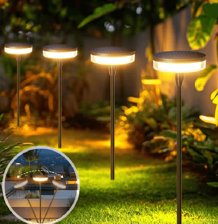 BreezeGlow Solar Swaying Pathway Lights Outdoor Waterproof Set