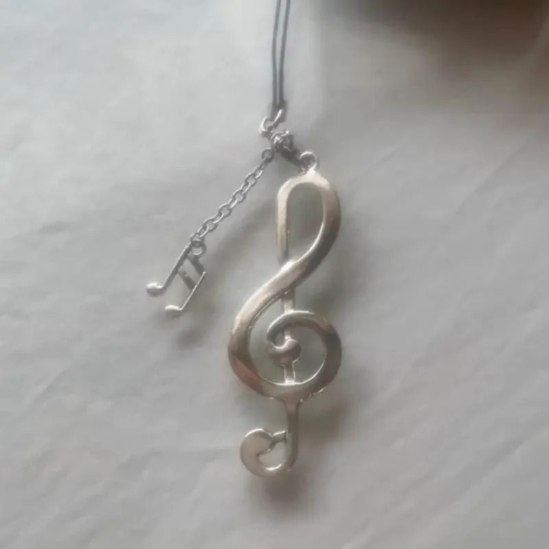 Musical Note Phone Charm Alloy Keychain Accessory