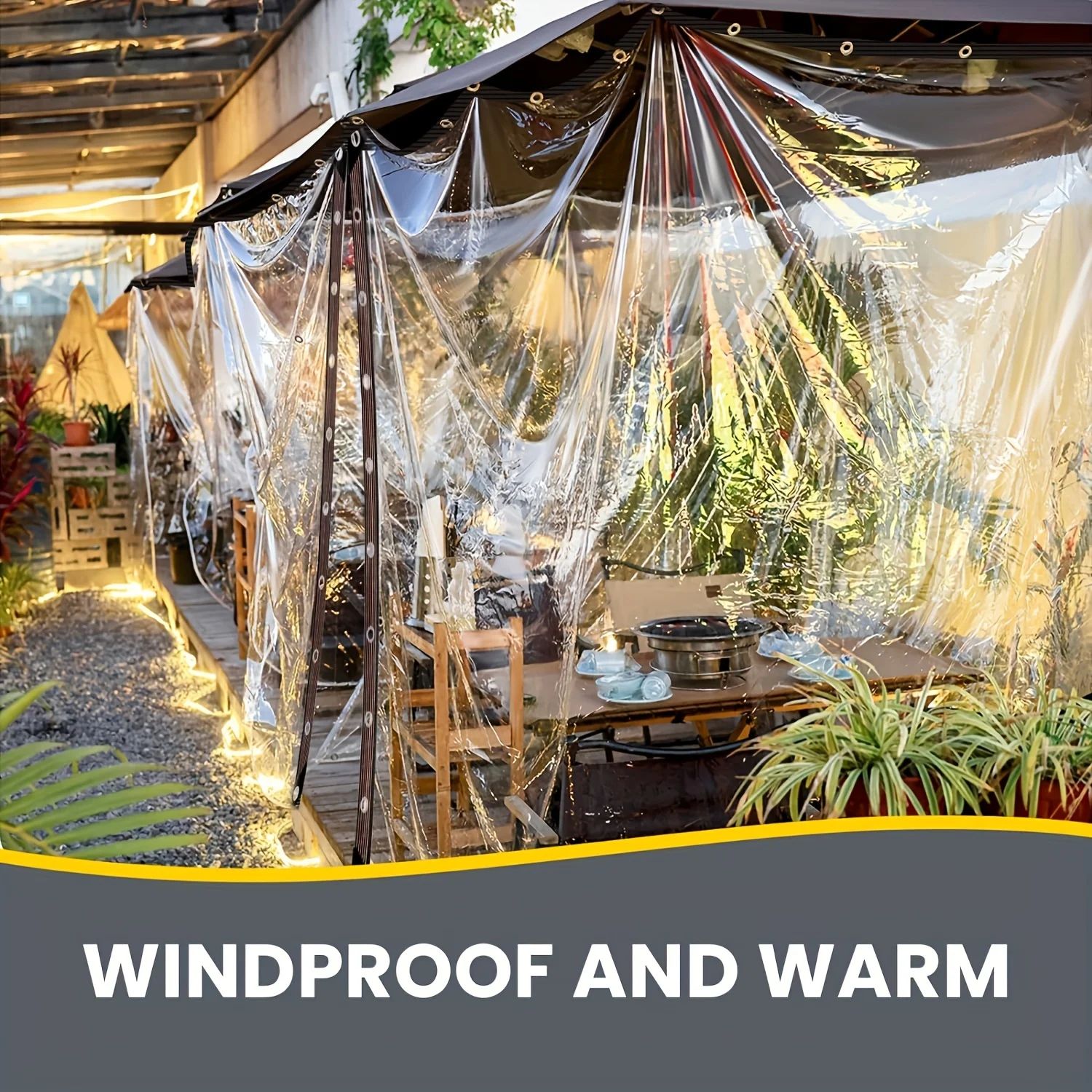 Clear Waterproof Tarp With Grommets