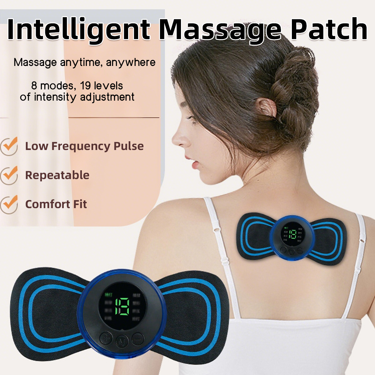 Smart Pulse EMS Therapy Foot Pad Full Body Massager Neck Back Care Device