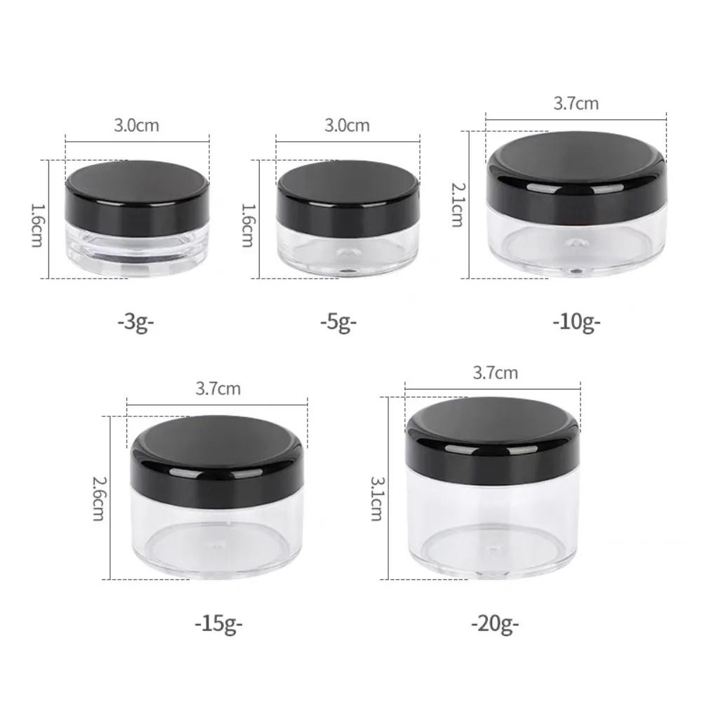 Travel Cosmetic Jar Set for Creams and Lotions