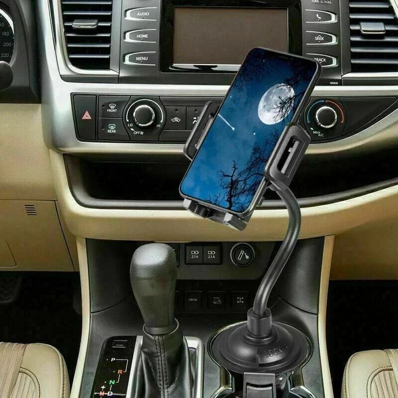 Universal Car Mount Holder for Cell Phones, Adjustable Gooseneck Cup Holder Cradle