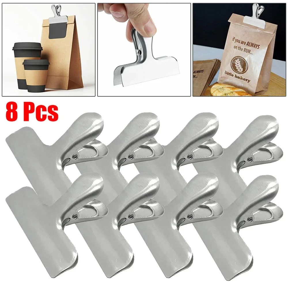 Premium Stainless Steel Food Clips – Airtight Bag Sealing Clips for Fresh Kitchen Storage