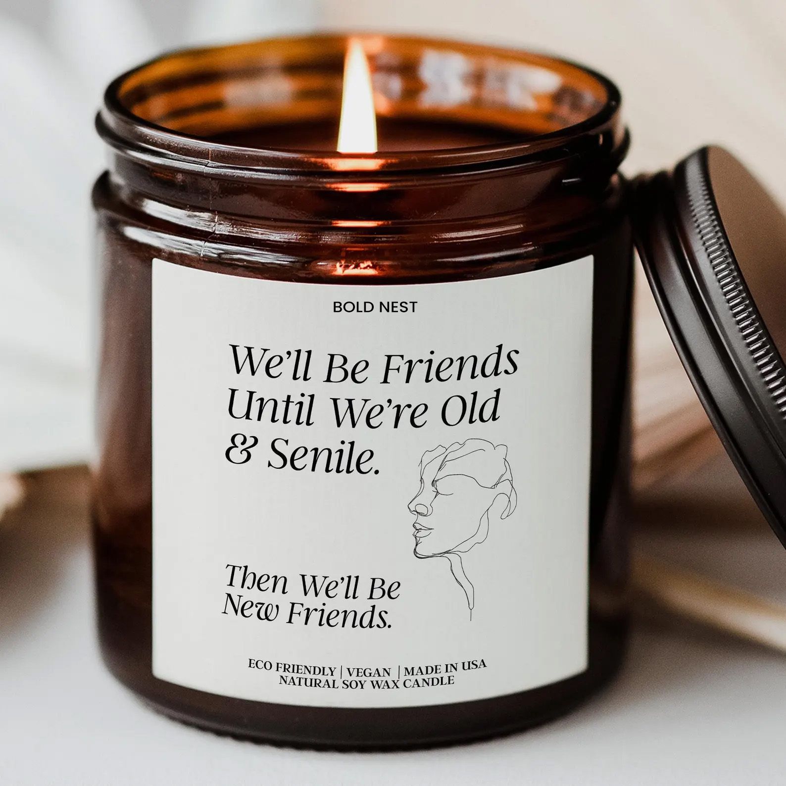 Best Friends Forever Candle | Funny Friendship Gift for Bestie, Sister & I Miss You Birthday Surprise