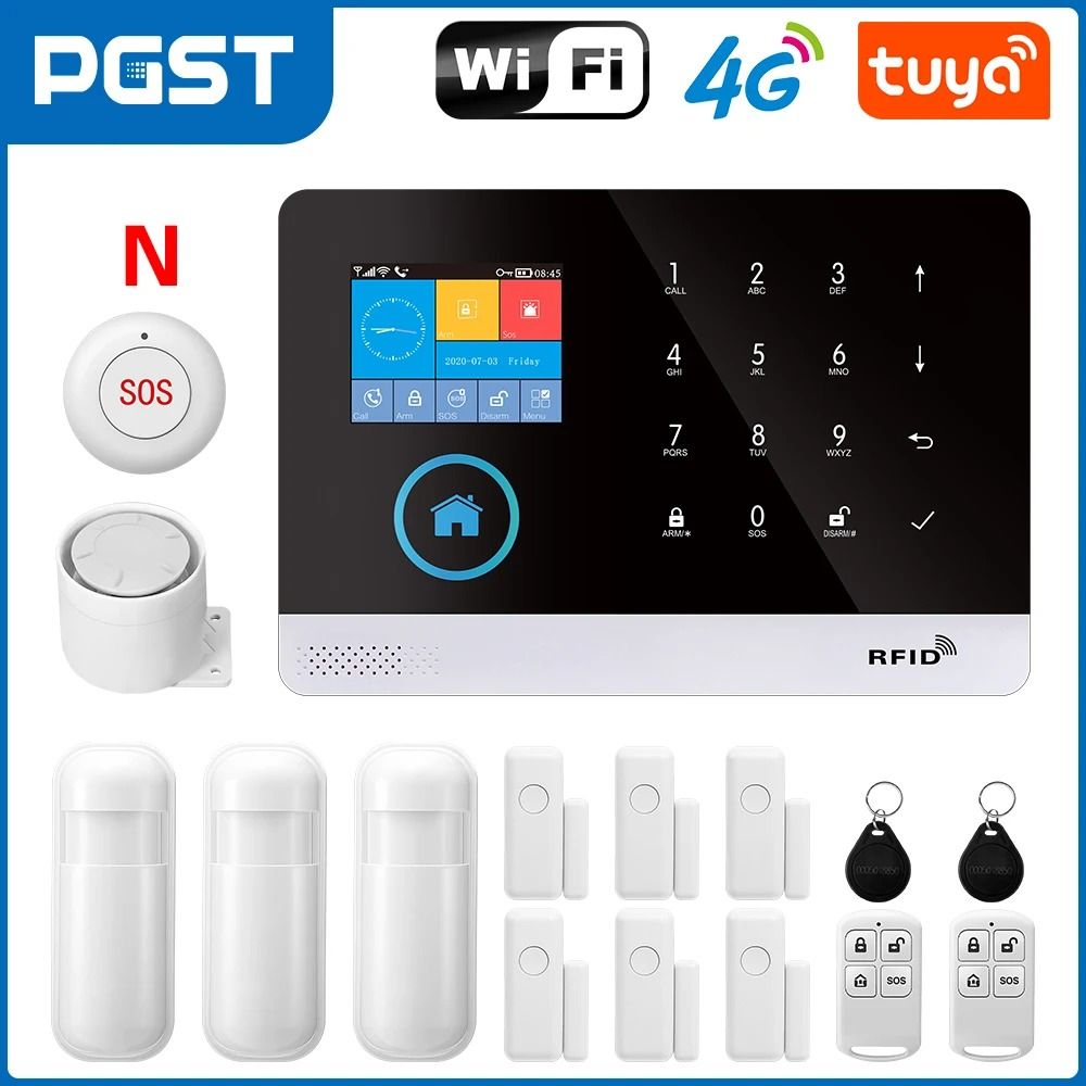 PGST 103 4G WiFi GSM Home Security Alarm System
