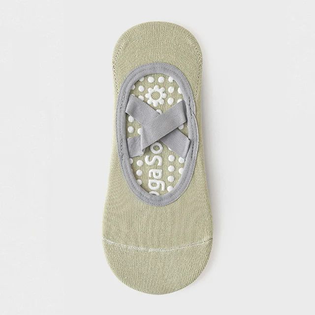 Womens Terry Cotton Non-Slip Yoga Socks – Breathable Bandage Pilates & Ballet Grip Fitness Socks