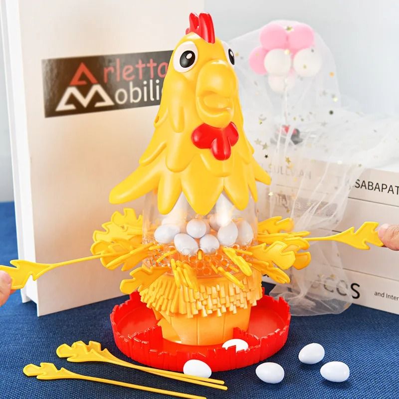 Funny Hen Egg Laying Board Game Interactive Family Party Tabletop Toy