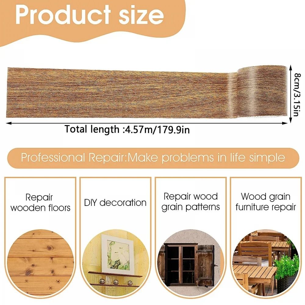 Artisan Wood Grain Restoration Roll | High-Fidelity PVC Repair Tape | Executive Furniture & Studio Sanctuary Restoration