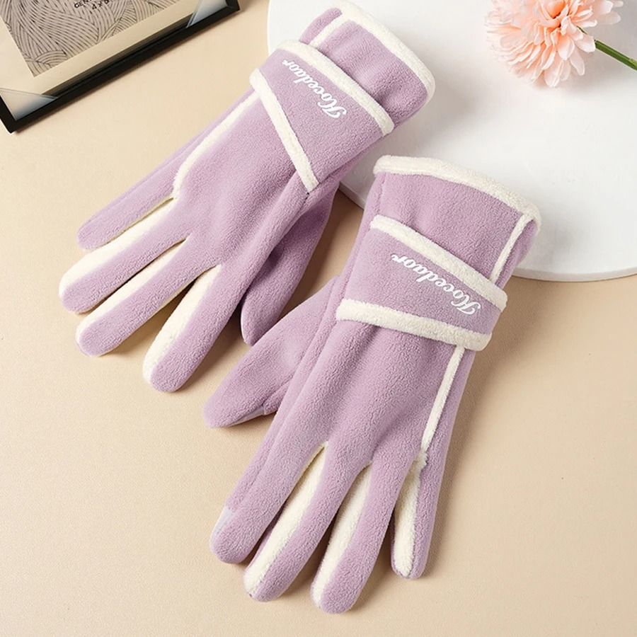 Thermal Velvet Insulated Windproof Riding Gloves