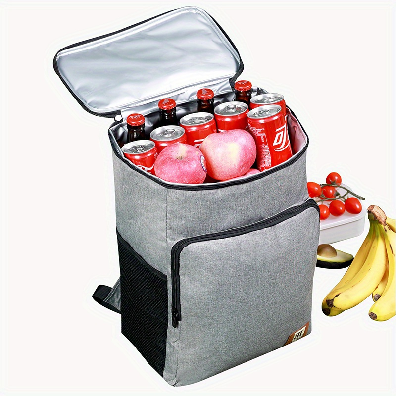 Waterproof Oxford Fabric Large Insulated Lunch Backpack Cooler Bag, Rectangular Travel Beer Cooler