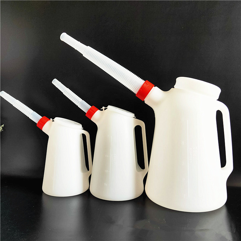 Precision Oil Measuring Jug to Automotive Oil Container with Long Spout