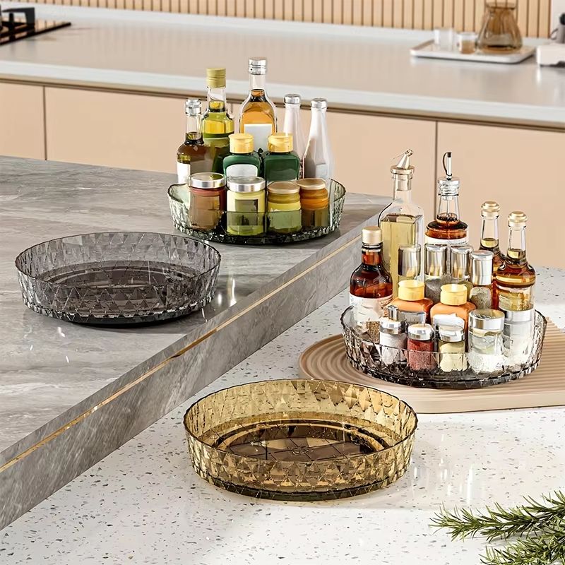 SpinMaster 360° Rotating Turntable Storage Rack - Multifunctional Countertop Organizer