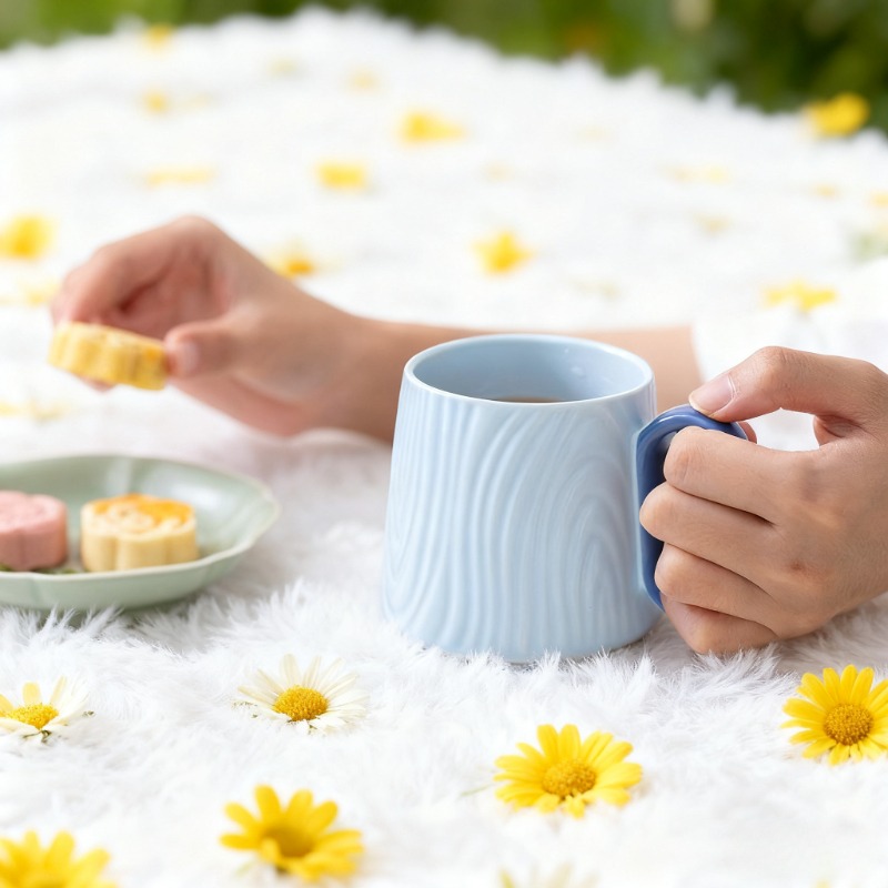 Cream Style Ceramic Coffee Mug for Breakfast and Office