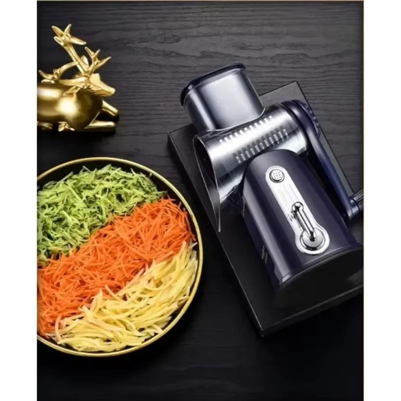 Vegetable Slicer Cutter Manual Drum Grater Multifunction Rotary Cheese Grater and Food Chopper