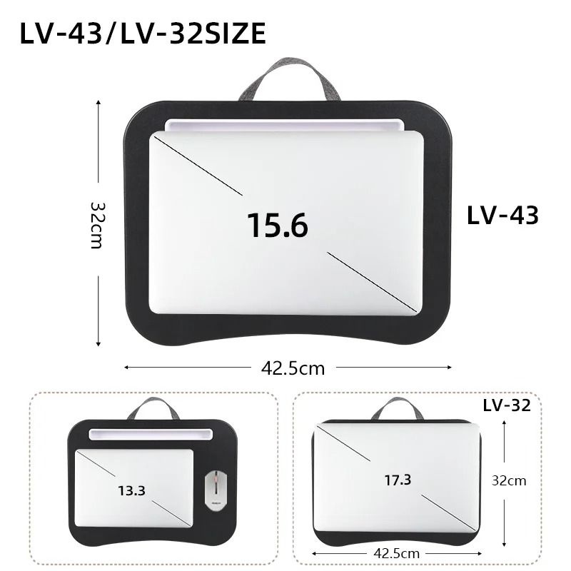 Multifunctional Laptop Desk with Cushion and Mouse Pad
