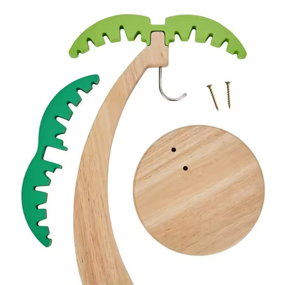 Palm Tree Wooden Banana Hanger, Modern Minimalist Kitchen Storage Rack, Multi-Purpose Home Decor, Trendy Gadget