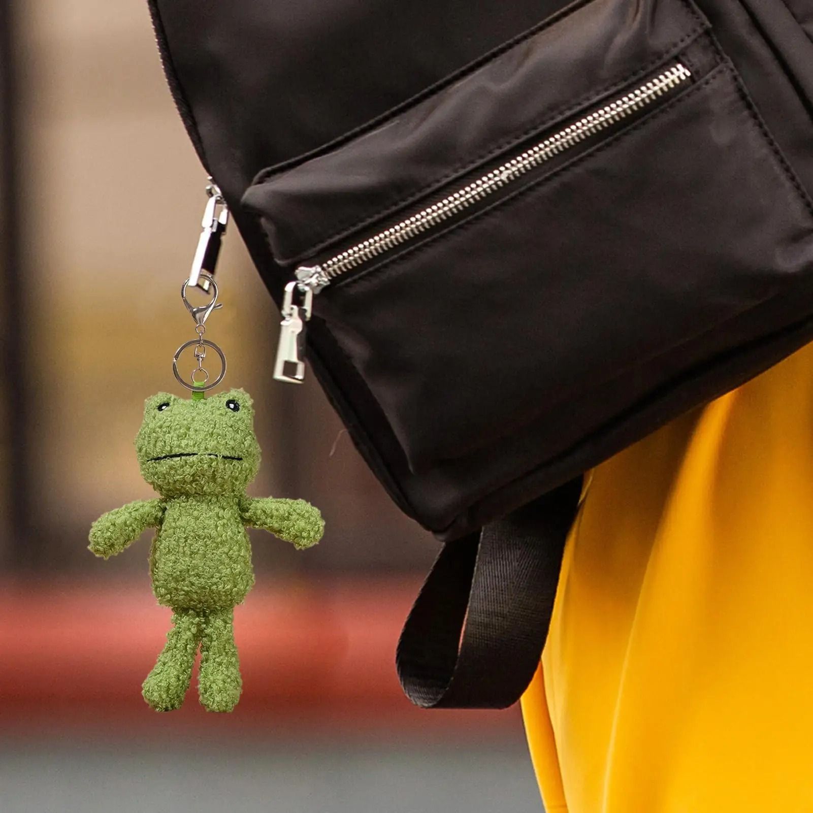 Plush Frog Keychain Bag Charm