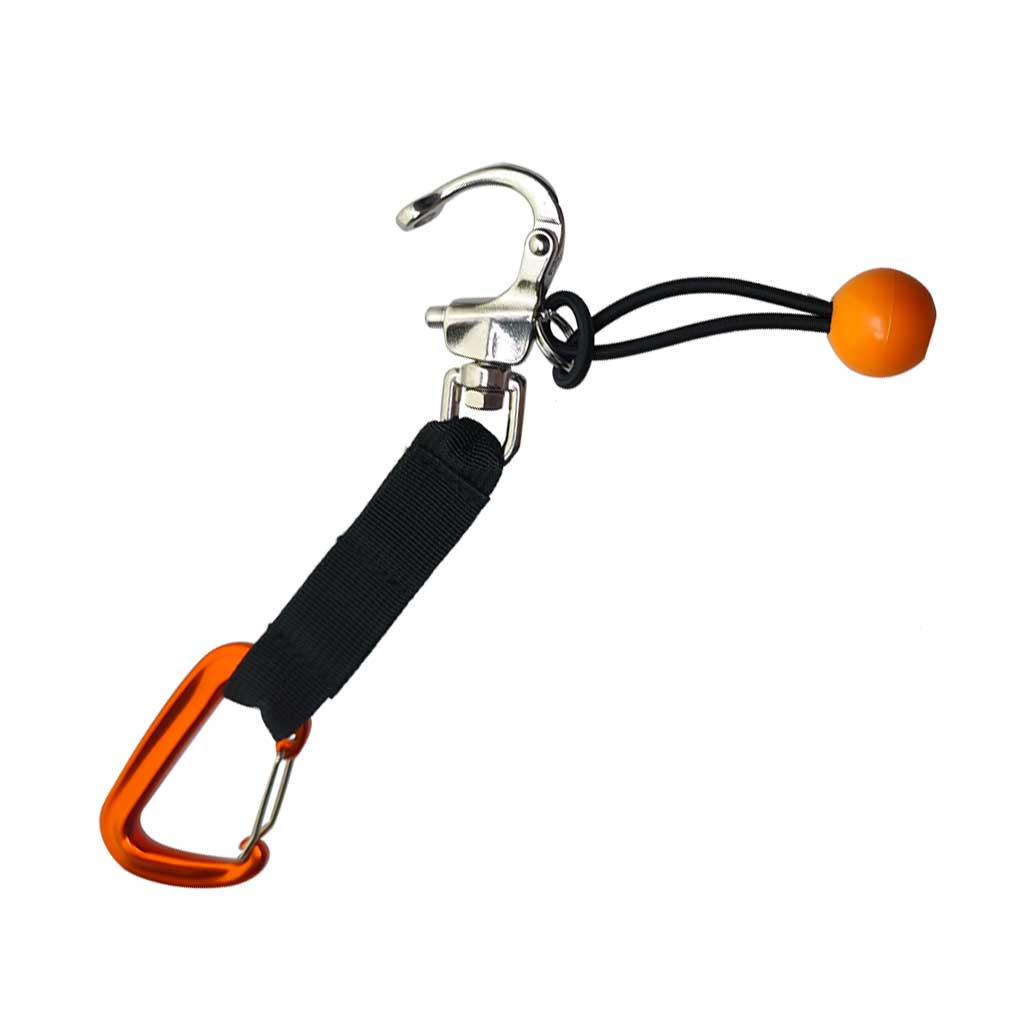 Quick Release Diving Lanyard with Stainless Steel Swivel Clip for Surfing & Water Sports