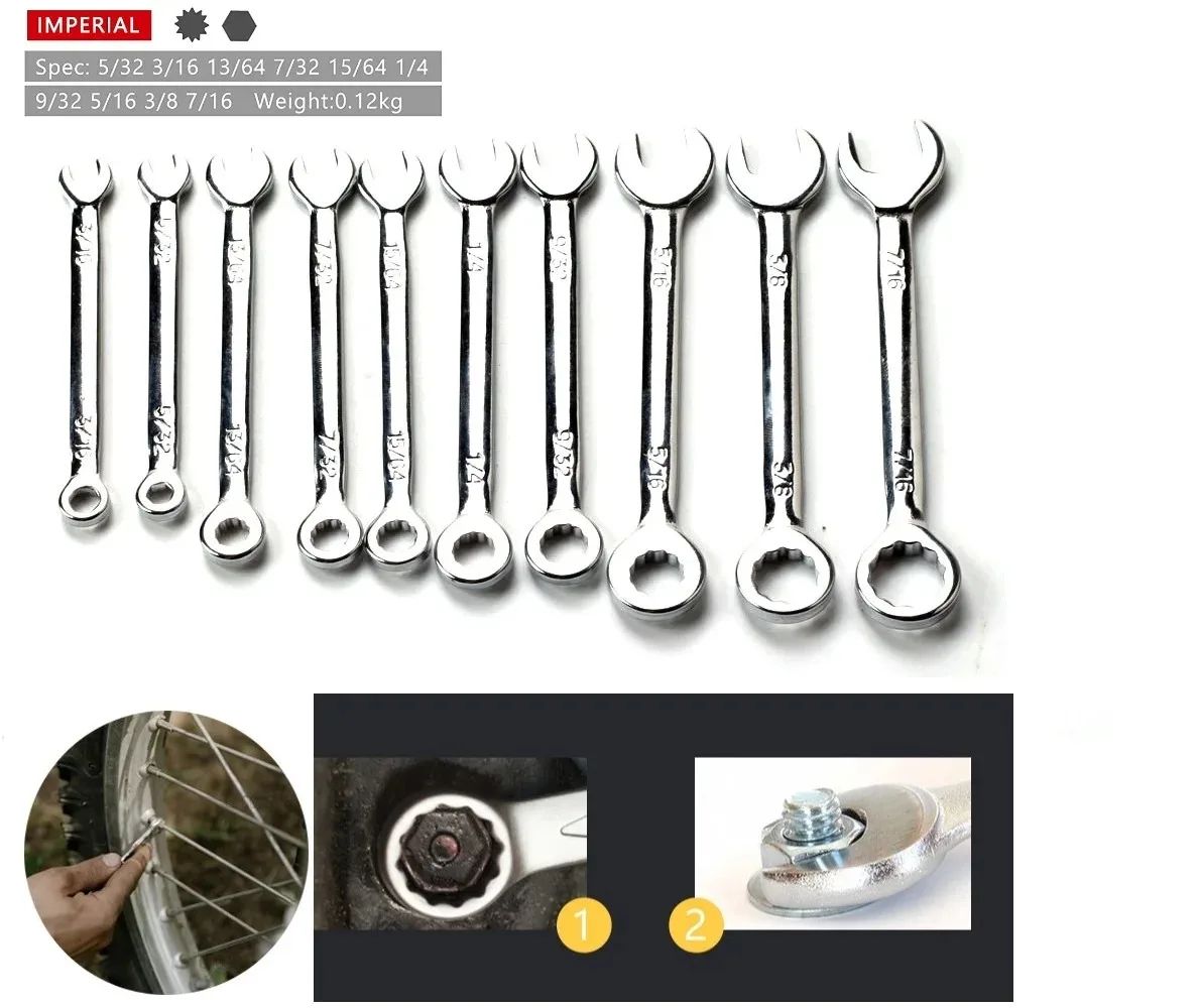 Mini Spanner Wrench Set with Key Ring