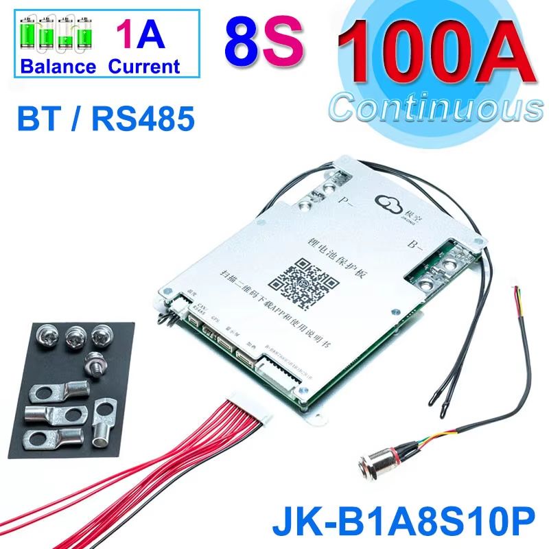 JK-BMS Smart Bluetooth Active Balance Battery Management System – Li-ion, LiFePO4, LTO Battery Protection 12V–48V 200A–3