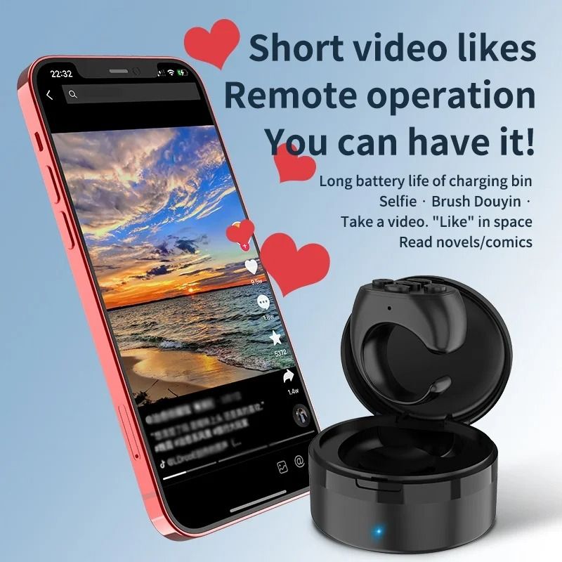 Multi-Function Fingertip Remote Controller for Selfies, Browsing, and E-Book Reading