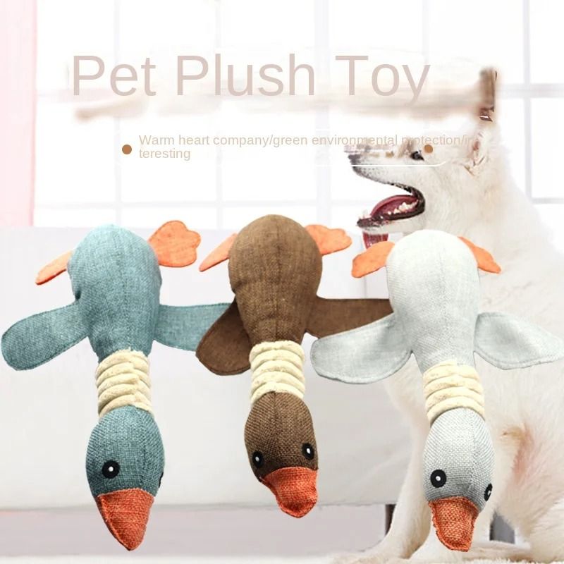 Wild Goose Bite Resistant Dog Chew Toy with Teeth Cleaning Design