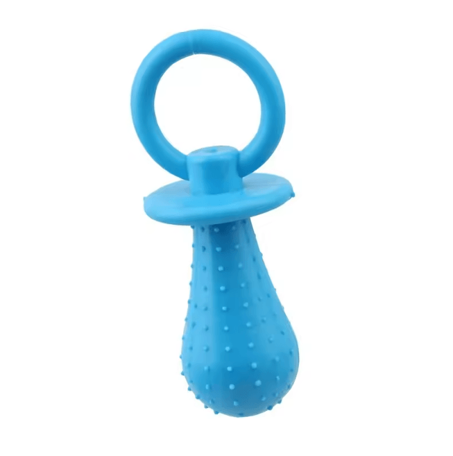 Rubber Pacifier Dog Chew Toy Interactive Teeth Cleaning Soother
