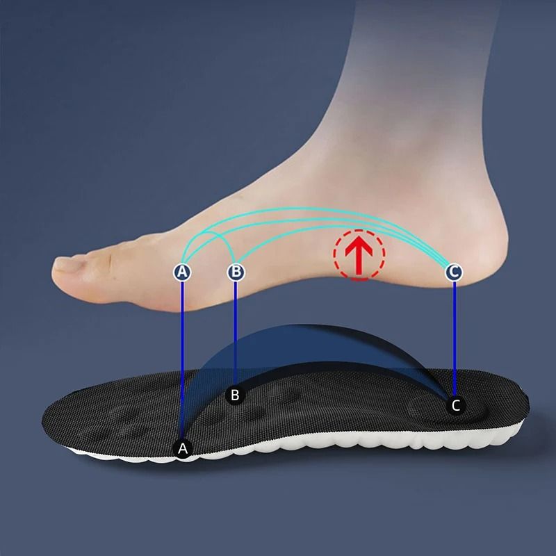 High Elasticity Latex Sport Insoles with Arch Support
