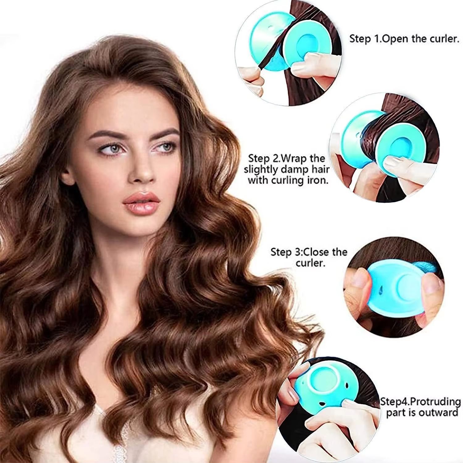 Silicone Heatless Curlers Set for Effortless Curls