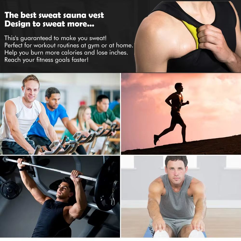 Mens Slimming Waist Trainer Vest Body Shaper Tank Top