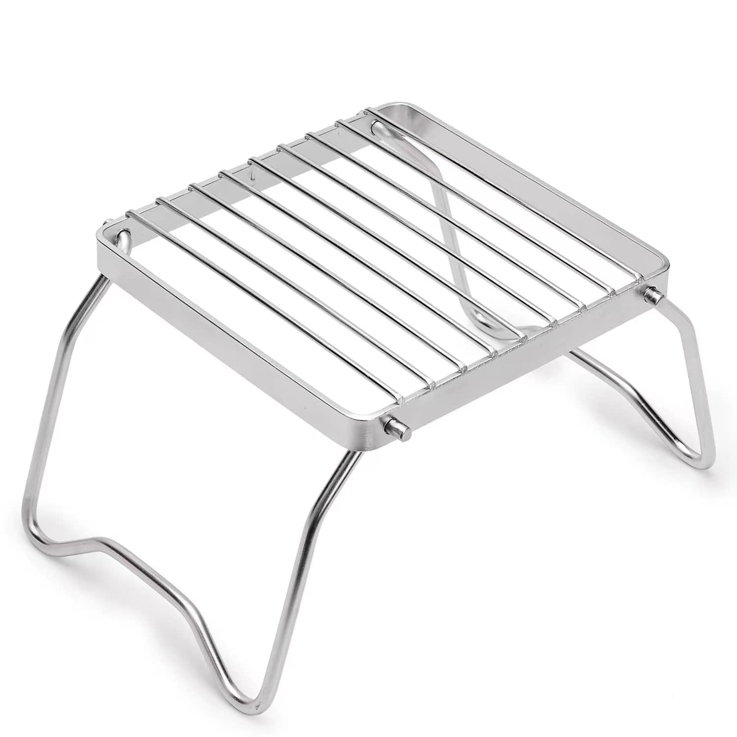 Folding Campfire Grill Stainless Steel Camping Cooking Rack