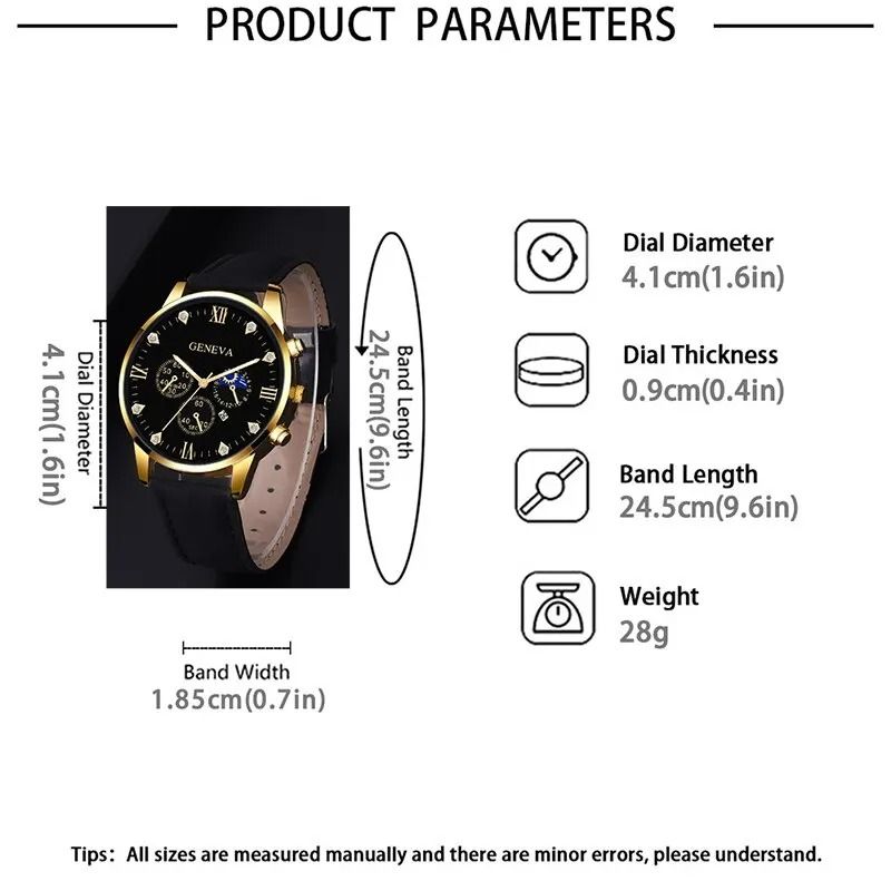 Stylish Mens Watch And Bracelet Set