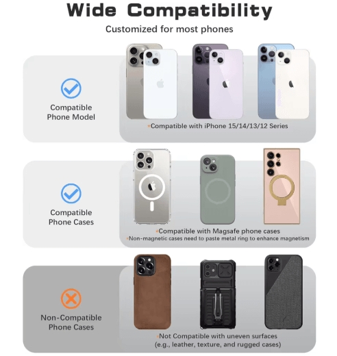 MagSafe Magnetic Silicone Finger Strap – Soft Loop Phone Grip & Stand