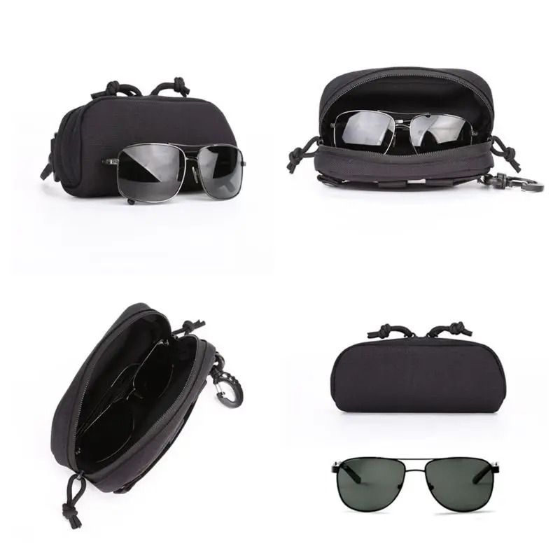 Tactical MOLLE Sunglasses Case Shockproof Protective Eyewear Pouch