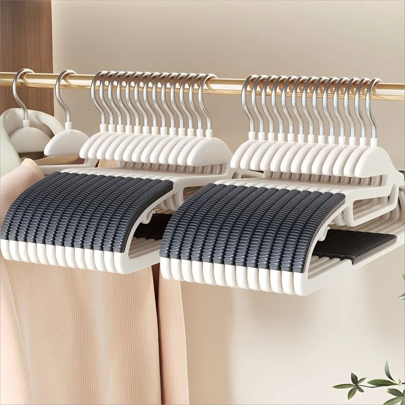 10Pcs Multifunctional Wet and Dry Household Hanger Anti-Slip Wardrobe Organizer