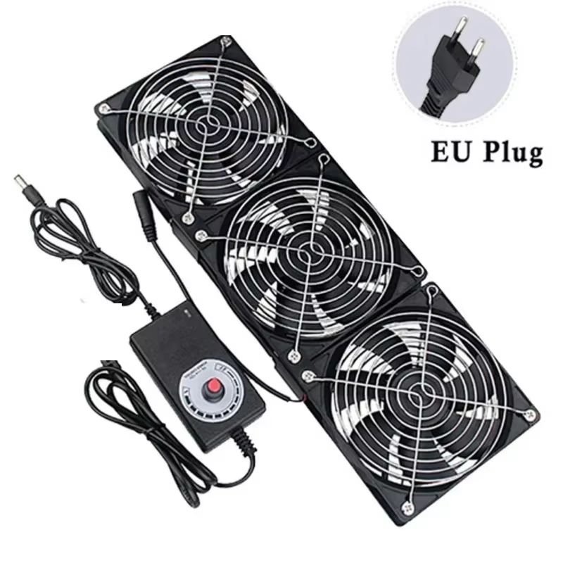 High-Flow 120 mm (4.72 in) 3000 RPM Cooling Fan with Speed Controller – Universal Chassis & Cabinet Airflow Solution