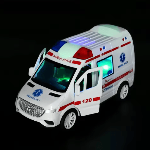 Childrens Ambulance Model Toy Car Light Music Simulation Emergency Vehicle