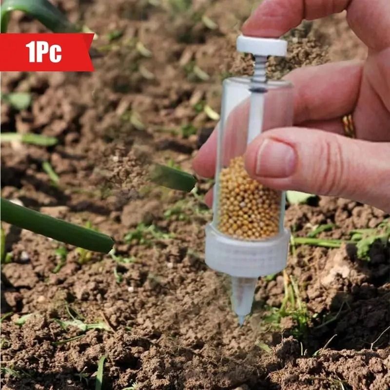 Mini Manual Handheld Seed Dispenser Seeder Tool for Garden Planting and Flower Pots