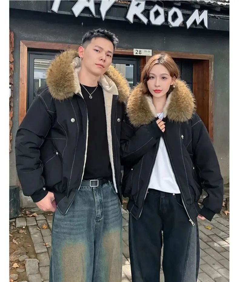 ZAROY Fur Collar Hooded Parka