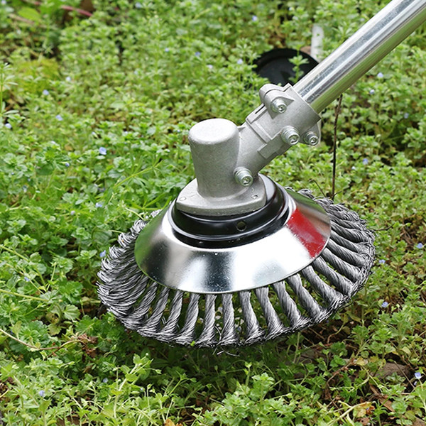 Ultimate Garden Clean-Up: Carbon Steel Weed Brush & Trimmer, Includes Universal Adapters