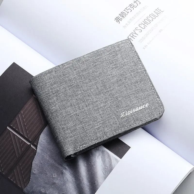Slim Canvas Bi Fold Wallet